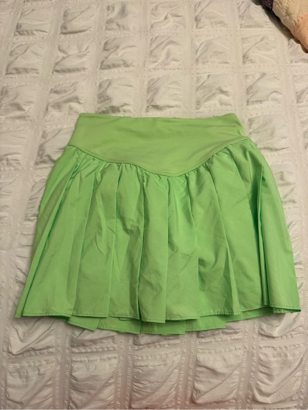 Free People Lime Green Circle Skirt